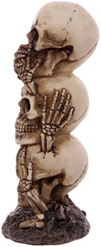 The Geeky Days Gothic Skull Head Bone Skeleton Figurine Gifts Home Statue Decorations