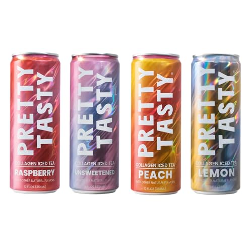 Pretty Tasty Radiance Collagen Tea - Beauty and Wellness - 10g Collagen Peptides Mix - (12 Pack) Variety