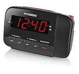 Hyundai Radiowecker HYURAC481R mit Zeitprojektion und Snooze-Funktion