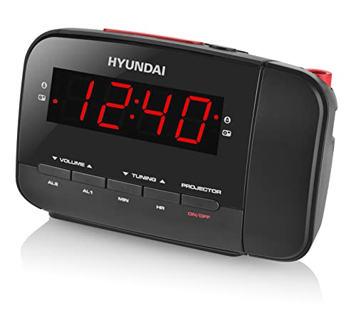 Hyundai Radiowecker HYURAC481R mit Zeitprojektion und Snooze-Funktion