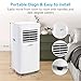 Coolblus Portable Air Conditioners, 8400 BTU air conditioner Cools Up to 350 Sq.Ft, 3 in 1 Portable AC with Remote Control,24H Timer,Smart Sleep Mode,Window Installation Kit & Filter Cleaning Brush, S