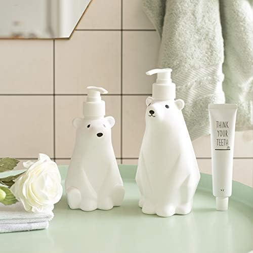 Miniatura 6 de Gaolinci Lindo dispensador de jabón y loción de oso polar para cocina o baño, color blanco