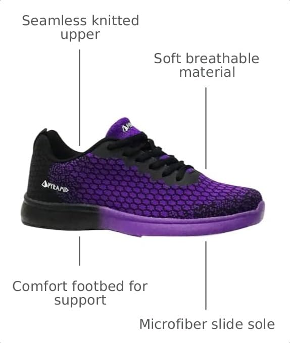 Image of Pyramid Women's Path Lite Seamless Mesh Bowling Shoes - Lightweight Seamless Design, Athletic Fit, Breathable Knit Upper, Universal Slide Soles