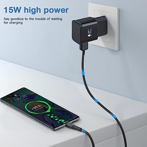 USB Ladegerät mit Ladekabel USB C Schnellladekabel für Samsung Galaxy A05s A14 A15 A16 A20e A34 A51 A52s A53 A54 S8 S9 S10 S20 S21 FE Plus… – Ansicht 2