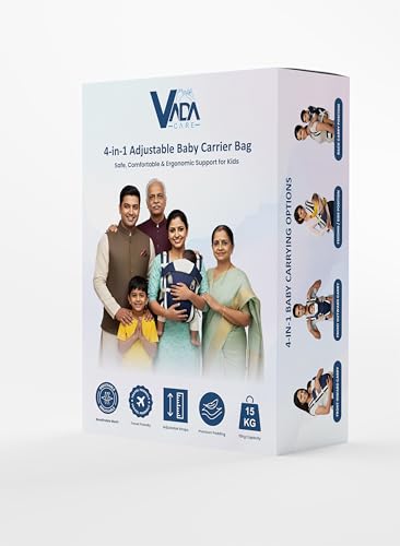 Image of 4-in-1 Adjustable Baby Carry Bag with Front & Back Carry Options | Ergonomic Infant to Toddler Carrier with Head and Back Support, Safety Buckles & Breathable Fabric (0-3 Years) (Blue)