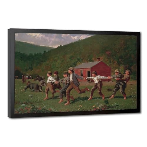 Toile Snap The Whip Winslow Homer cadre suspendu salon