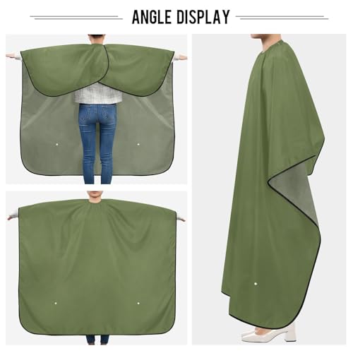 Capa de barbería impermeable color sólido para hombre miniatura 5