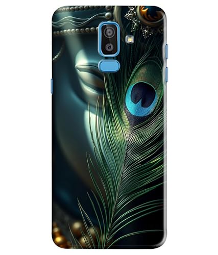 Image of Lord Krishna Mor Pankh Printed Hard Back Case Cover Compatible for Samsung Galaxy J8 / Samsung Galaxy A6 Plus (Multicolor) - D1663