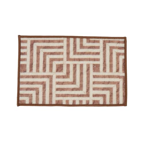 Image of HUES & SHADES Coir Door Mat for Outdoor Entrance - [37 x 57 cm] | Natural Coconut Fiber Brush Mat for Shoes Cleaning, Heavy Duty Non-Slip Doormat for Front Porch, Patio, Entryway (Mystic Maze)