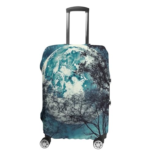 Blue Moon Luggage Cover, Elastic Luggage Protector Fits 19-32in Suitcases, Washable & Anti-Scratch Suitcase Cover for Men Women L