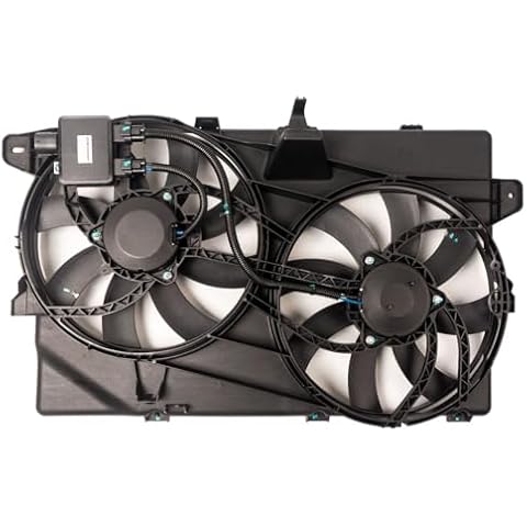 Focreedy FD502 Replacement Dual Radiator & Condenser Cooling Fan Assembly for Ford Edge 2007-2014 for Lincoln MKX 3.5L 3.7L Cover