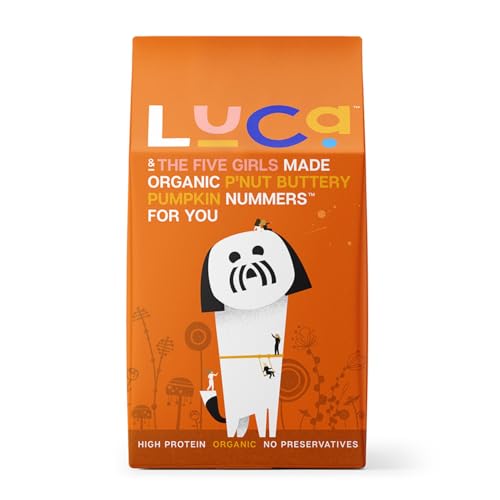 Crunchy Pumpkin Organic Dog Treats - High Protein, Grain-Inclusiv...