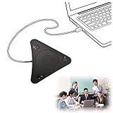 ORETG45 - Micrófono de condensador omnidireccional para conferencias, micrófono y altavoz, para videoconferencias,conector de 3,5 mm, No nulo, como se muestra en la imagen, 130mm x 130mm x 30mm
