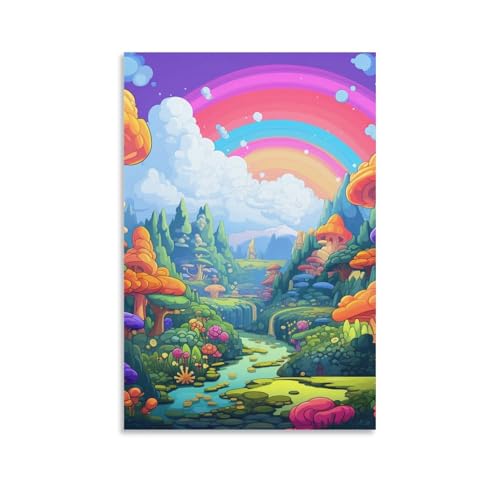 Pinturas murales del País de las Maravillas y cuadros modernos lienzo 50x75cm