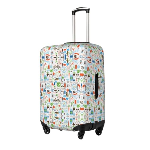 The Nature Wildlands Activities Pattern Print Luggage Suitcase Cover Protector Luggage Washable Covers With Concealed Zipper2