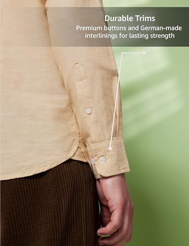 Image of Symbol Premium Men's Cotton Linen Casual Shirt - Regular Fit | Full Sleeve (Available in Plus Sizes)