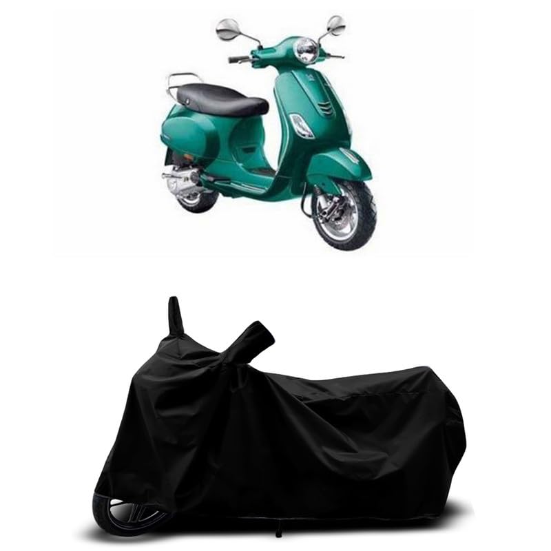 Image of DUFFEL-All Two Wheeler Bike /Scooty Body Cover Used for Vespa VXL Heat Protectio /Water Resistance /UV-Rays /Birds Dropping /Scratchproof /Dust Proof /Waterproof All Variants [Black]