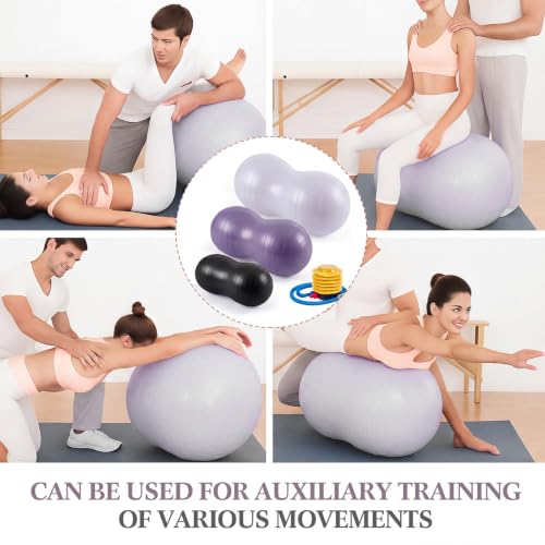 Image of Jexine Peanut Ball Set for Kids Yoga Balance Exercise Ball for Pregnancy & Home Gym, Includes 1 Pump & Different Size Options