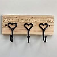 Cutncraft Designs Personalised Heart Hooks Coat Rack