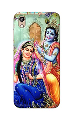 Image of Printed Hard Back Cover Case for Honor 8S | Huawei Y5 2019 Back Cover (Radha Krishna) -1803