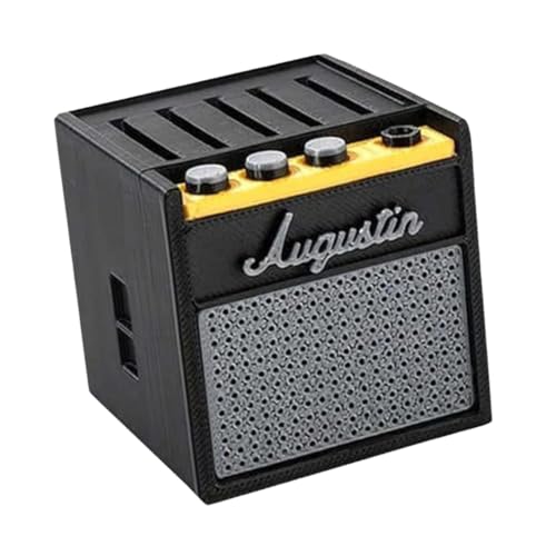 PEWETE ギターピックホルダー ギターピック収納ボックス 5グリッド収納オーガナイザーケース アンプスピーカー ギターピックケース ウクレレミュージシャン用