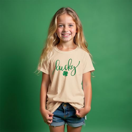 Kids St. Patrick's Day Shirt Girls Boys Lucky Shamrock Graphic T-Shirt Irish Four-Leaf Clover Short Sleeve Tees Tops4