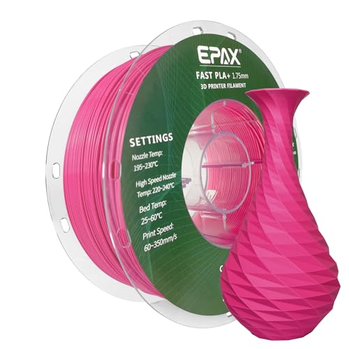 Image of EPAX High Speed PLA+ 3D Printer Filament, Fast PLA 3D Printing Filament, 1.75mm, Dimensional Accuracy + /- 0.03 mm, 1KG Spool (Neon Pink)