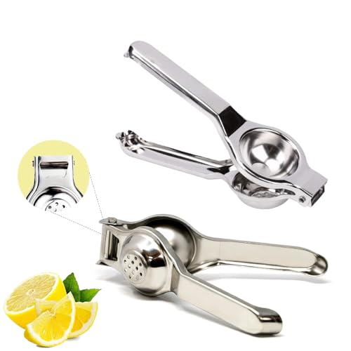 Image of 2-in-1 Stainless Steel Lemon Squeezer with Bottle Opener | Manual Citrus Juicer | Food Grade Rustproof Heavy Duty Lemon Press for Lemon & Lime | Easy Clean Kitchen & Bar Use | Silver (2)