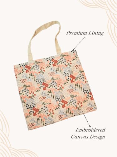 Bolso Tote Bordado para Mujer de Lona con Forro 15x14" miniatura 4