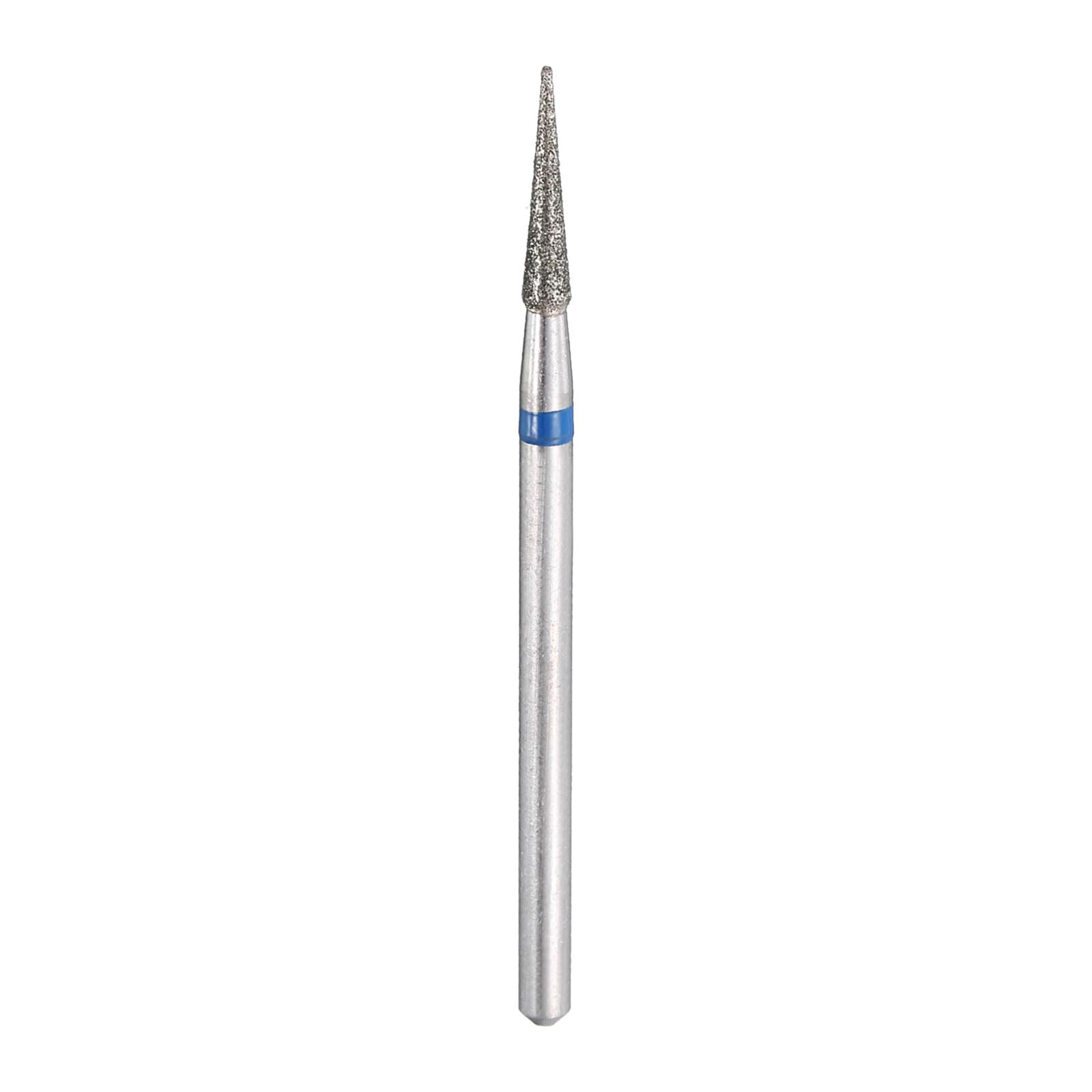 HARFINGTON 120-140 Grits Diamond Grinding Bit 2.2mm Tapered Head 2.35mm Shank 10mm Length Stone Sanding Drill Bits Rotary Tool for Ceramic Glass Nails