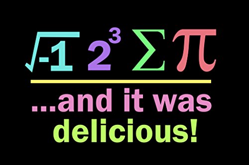 Image of Pi Poster Math Posters For Middle School Classroom I Ate Sum Pi Black Science Formula Chart Supplies Cool Wall Art Print Poster 18x12