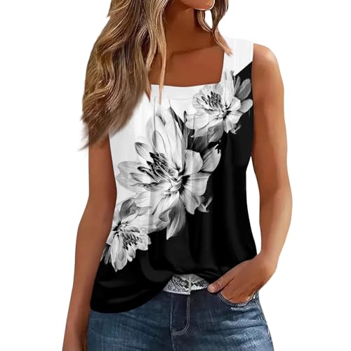 Spring Summer Plus Size Dressy Tank Tops for Women 2025 Womens Workout Floral Boho Beach Sleeveless Shirts Blouses
