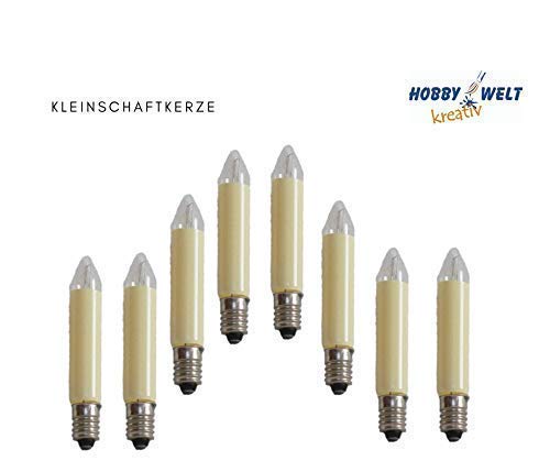 Preisvergleich Produktbild 8 Stück Kleinschaftkerzen 23V,3W,E10