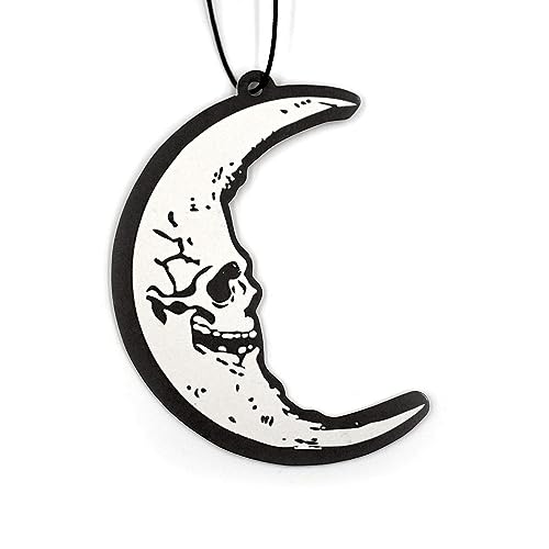 Image of kreepsville 666 Hanging Horror Car Air Freshener Spooky Scent (Skull Crescent Moon Glow)