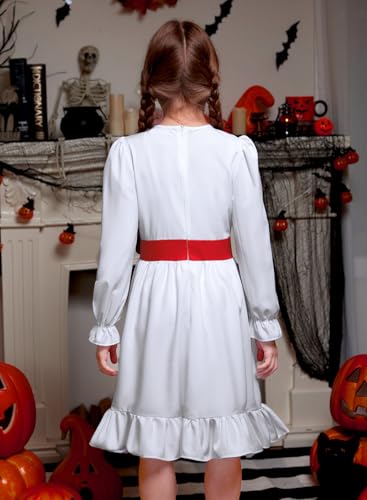 Disfraz blanco de Halloween para niñas 4-14 años miniatura 6