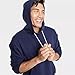 All in Motion Men's Cotton Fleece Hooded Sweatshirt - (Small, Navy)