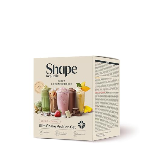 SHAPE REPUBLIC Probierpaket - Mahlzeitersatz Shake - Proteinreich - Enthält 24 Vitamine & Mineralstoffe - Diät Shakes zum Abnehmen