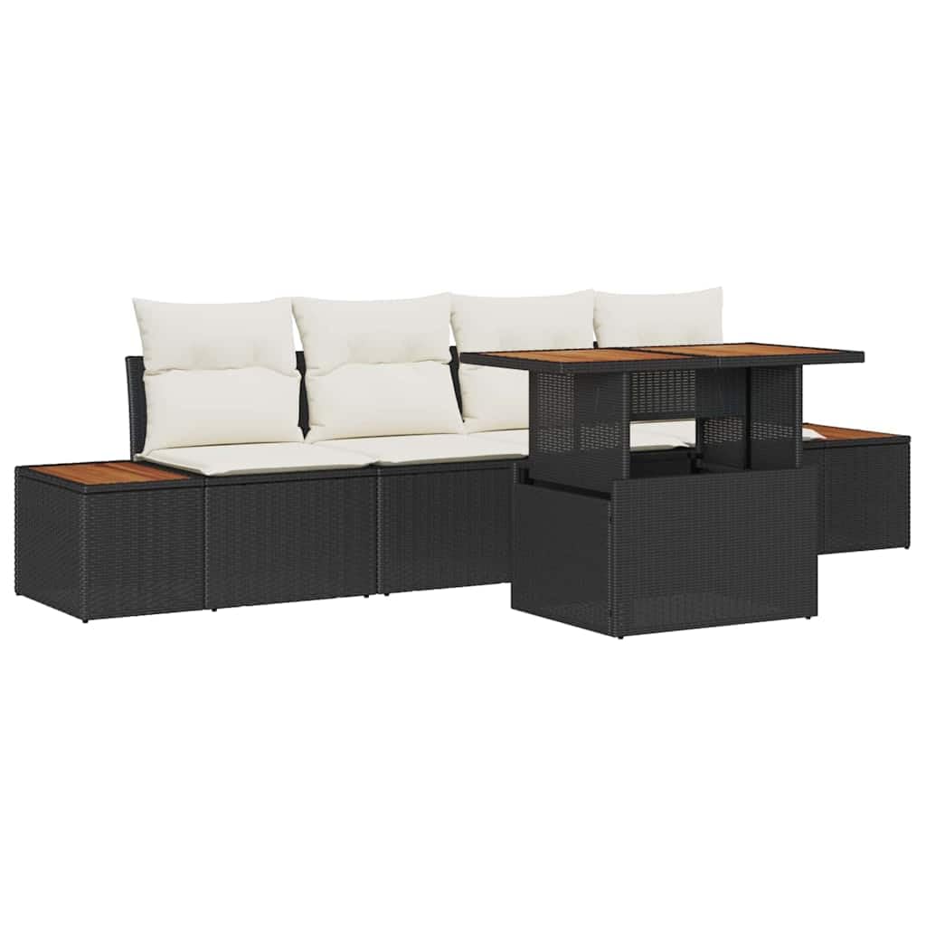 Mobilier d'extérieur résistant aux UV salon de jardin 5 pcs table acacia