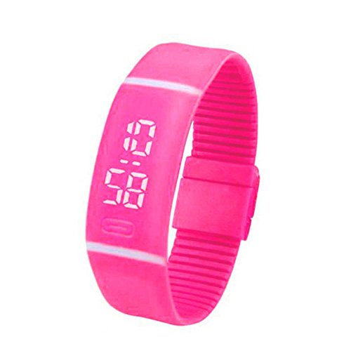 Reloj de pulsera Domybest, electrónico, con pantalla LED, para hombres y mujeres, con pantalla LED digital, de muñeca