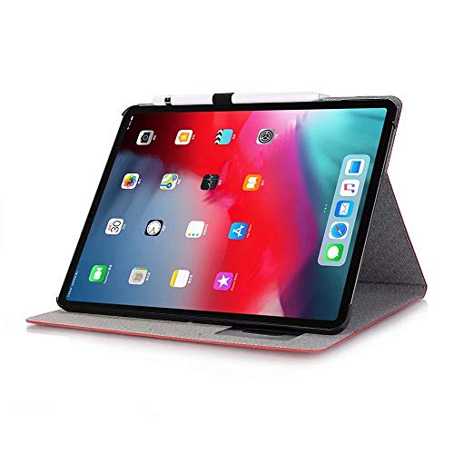 Ipad Pro 12.9 Inch Case (5Th 4Th 3Rd Gen) For Women, Dmaos Crocodile Synthetic Leather Stand Folio Smart Cover With Pencil Holder, Auto Sleep/Wake, Card Holder, Classic Fashion Protector - Red #TOP4