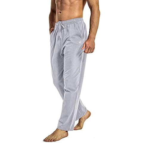 HARTPOR Men's Joggers Sweatpants Athletic Yoga Pants Casual Loose Fit Running Sweat Pants with Pockets Straight Leg - grey - Large Cover