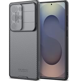 Nillkin for Samsung Galaxy S26 Plus Case with Camera Cover, [Lens Protection] Mil-Grade Shockproof Protective Bumper Hard Cover Slim Phone Case for Galaxy S26 Plus Cases Clear Black