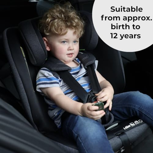 My Babiie MBCS200 360° Spin R129 Baby Car Seat – Top Tether, ISOFIX, Birth to 12yrs (40-150cm), i-Size, ERF, Group 0+/1/2/3, Rotating 360 Swivel - Black - Image 3