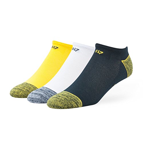 '47 NCAA Michigan Wolverines Men's Blade Motion No-Show Socks (3 Pack), Large