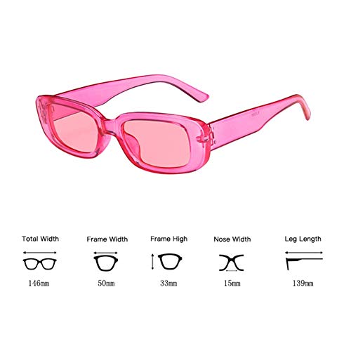 ENTHYI Rectangle Sunglasses for Women Retro 90s Sunglasses Small Narrow Square Frame UV400 Protection4