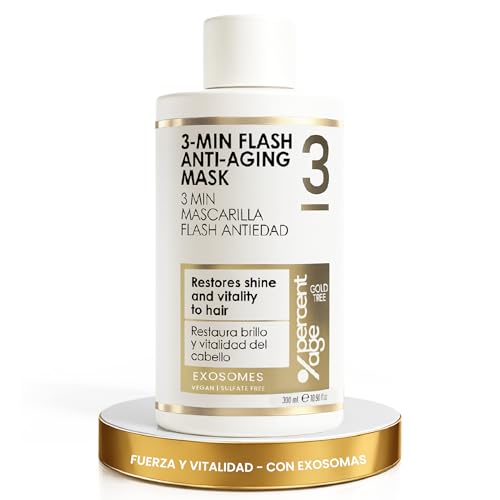 GOLD TREE Mascarilla Pelo Seco y Dañado Hecho en España - Antiedad Capilar para Cabello mas Fuerte, Hidratado y Rejuvenecido - Ideal para Pelo Seco, Dañado - Con Keratinina Vegetal Previene la Rotura