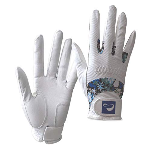 LEIPUPA 1 Par Luvas De Golfe De Mulheres Brancas Luvas De Treinamento De Golfe Antiderrapantes Respi