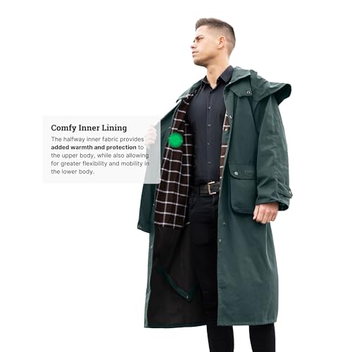 Image of RESISTANCE Premium Oilskin Duster Coat Waterproof Cotton Unisex Cowboy Cowgirl Western Workwear