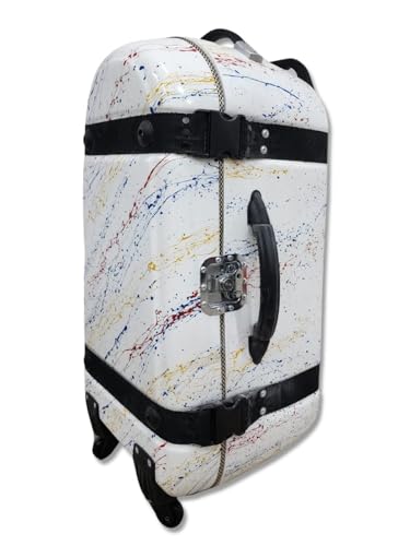 Image of Tabla Fiberglass Case With Trolley And 360� Wheels For One Tabla And One Bayan (WHITE SPLASH)