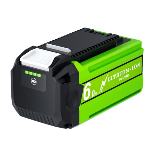 40V 6000mAh Remplacement Batterie pour GreenWorks Batterie 40V Compatible avec Les modèles 29462 29472 29252 25312 25322 20202 20642 21242 22272 27062